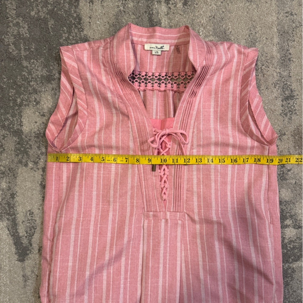 Simply Noelle Pink and White Striped Women’s  Dress - Picture 6 of 7